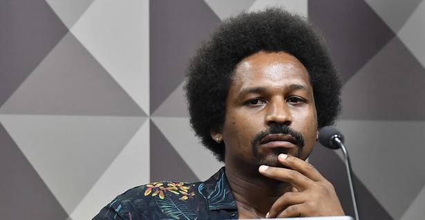 Hans River durante seu depoimento na CPMI das Fake News