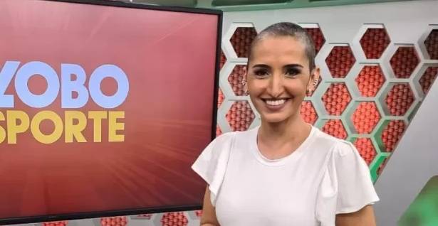 Alice Bastos Neves apresentou o GE sem peruca no Rio Grande do Sul