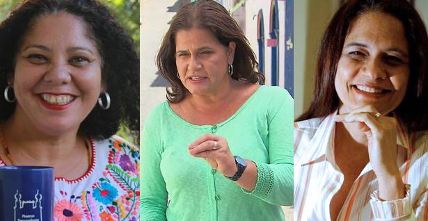 As vencedoras pernambucanas do Troféu Mulher IMPRENSA: Rita Vasconcelos, Bianka Carvalho e Ana Dubeux